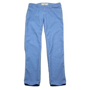 Abercrombie and Fitch Pants Womens 6 Blue Mid Rise Flat Front Button Zip